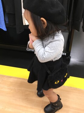 「NET（ネット）のアイテム（帽子）」を使った、koooootanさん（キッズ・80cm）の秋コーディネート