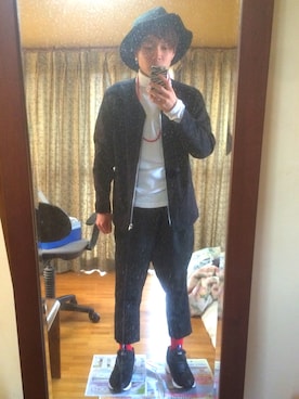 「JOHN LAWRENCE SULLIVAN（ジョンローレンスサリバン）のアイテム（ブルゾン）」を使った、せいやさん（メンズ・170cm）の春コーディネート