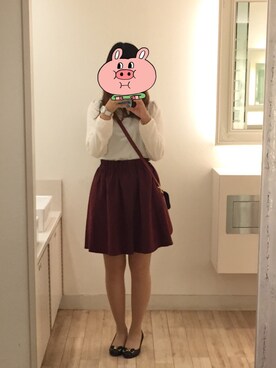 「ACHIEVERS（アチーバー）のアイテム」を使った、未来さん（レディース・165cm）の秋コーディネート