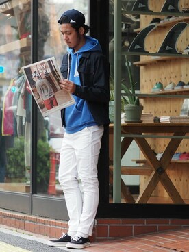 HAPPY西村さん(メンズ・180cm)の春コーディネート