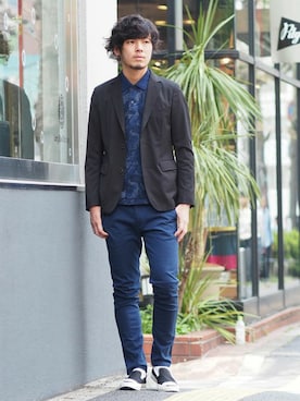 HAPPY西村さん（メンズ・180cm）の春コーディネート