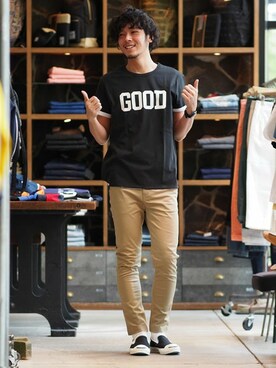 「Good」｜HAPPY西村さん（メンズ・180cm）の春コーディネート