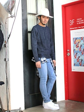 「BEAMS（ビームス）のアイテム（シャツ/ブラウス）」を使った、HAPPY西村さん（メンズ・180cm）の春コーディネート