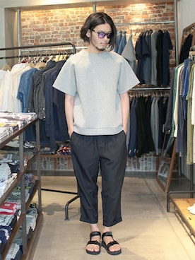 「BEAMS（ビームス）のアイテム（スウェット）」を使った、HAPPY西村さん（メンズ・180cm）の春コーディネート