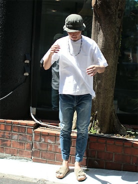 「BEAMS（ビームス）のアイテム（アクセサリー）」を使った、HAPPY西村さん（メンズ・180cm）の春コーディネート