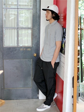 「Scye（サイ）のアイテム」を使った、HAPPY西村さん（メンズ・180cm）の夏コーディネート