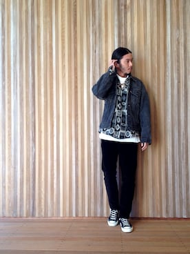 「アイテム（その他トップス）」を使った、HAPPY西村さん（メンズ・180cm）の冬コーディネート