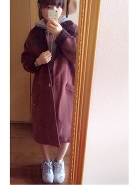 「Omekashi（オメカシ）のアイテム（その他アウター）」を使った、arSさん（レディース・154cm）の秋コーディネート