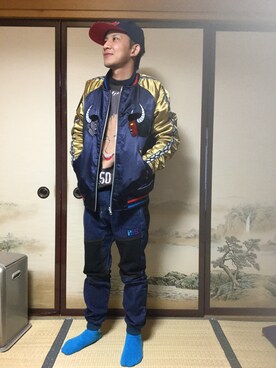 「アイテム（その他アウター）」を使った、かなやすさん（メンズ・165cm・20代）の冬コーディネート