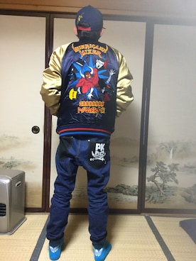 「PUNK DRUNKERS（パンクドランカーズ）のアイテム（その他アウター）」を使った、かなやすさん（メンズ・165cm）の冬コーディネート