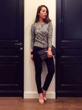 KAORI TACHIさん（レディース・160cm）の冬コーディネート