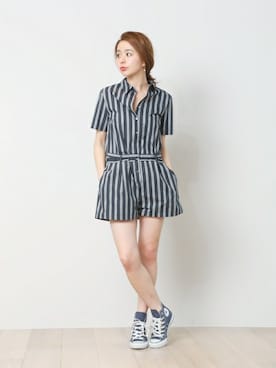 「MAISON DE REEFUR（メゾンドリーファー）のアイテム（つなぎ/オールインワン）」を使った、KAORI TACHIさん（レディース・160cm）の春コーディネート