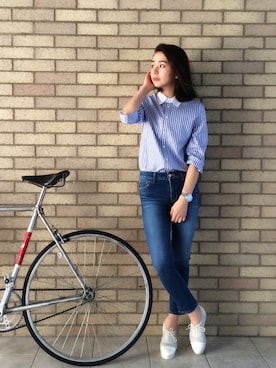 KAORI TACHIさん（レディース・160cm）の冬コーディネート