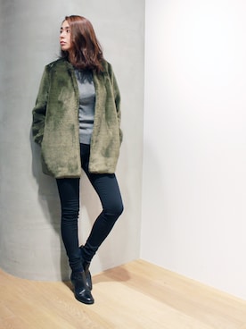 「MAISON DE REEFUR（メゾンドリーファー）のアイテム（その他アウター）」を使った、KAORI TACHIさん（レディース・160cm）の秋コーディネート