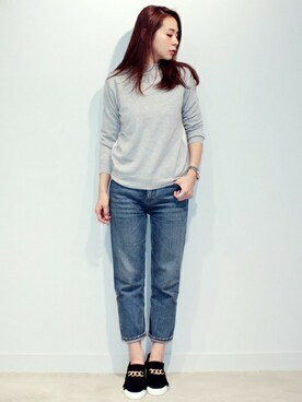 「カシミヤ」｜KAORI TACHIさん（レディース・160cm）の春コーディネート