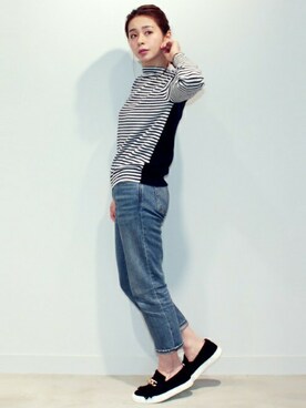 「カシミヤ」｜KAORI TACHIさん（レディース・160cm）の春コーディネート