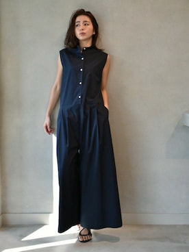 「MAISON DE REEFUR」｜「アイテム（つなぎ/オールインワン）」を使った、KAORI TACHIさん（レディース・160cm）の春コーディネート