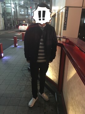 「CASPER JOHN（キャスパージョン）のアイテム（MA-1）」を使った、kazukixさん（メンズ・172cm）の春コーディネート
