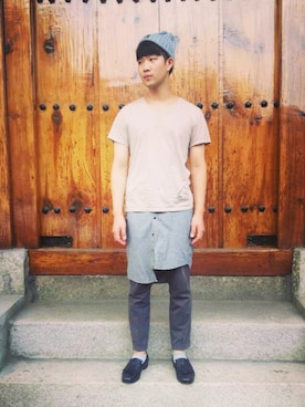 「アイテム（アンダーウェア）」を使った、정규태さん（メンズ・176cm・20代）の秋コーディネート