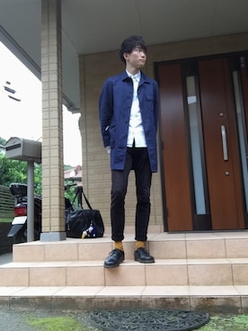 「Dr. Martens（ドクターマーチン）のDr.Martens (ドクターマーチン)/1461 3EYE GIBSON SHOES（その他シューズ）」を使った、まささん（メンズ・180cm）の秋コーディネート