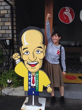 「PLAIN CLOTHING（プレーンクロージング）のアイテム（スカート）」を使った、tanatsuさん（レディース・160cm）の秋コーディネート