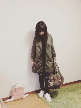 「Lee×Cher（リー×シェル）のアイテム」を使った、🅨Ⓤ🅒🅞さん（レディース・157cm）の秋コーディネート