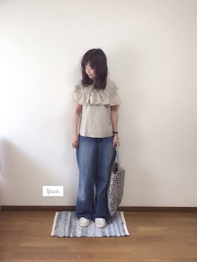 「GLOBAL FORME CONCRETE（グローバルフォルムコンクリート）のアイテム」を使った、🅨Ⓤ🅒🅞さん（レディース・157cm）の夏コーディネート