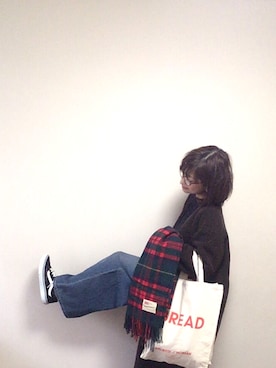 「NANO universe（ナノユニバース）のアイテム（ムートンコート）」を使った、🅨Ⓤ🅒🅞さん（レディース・157cm）の秋コーディネート