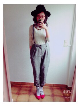 「カシミヤ」｜*fuka*さん（レディース・160cm）の冬コーディネート