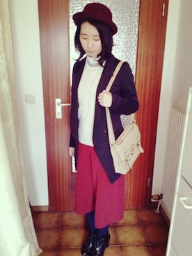 「カシミヤ」｜*fuka*さん（レディース・160cm）の冬コーディネート