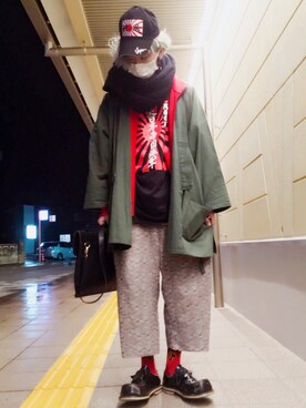 「BellyButton（ベリーボタン）のアイテム」を使った、カ マ ノさん（メンズ・180cm）の秋コーディネート