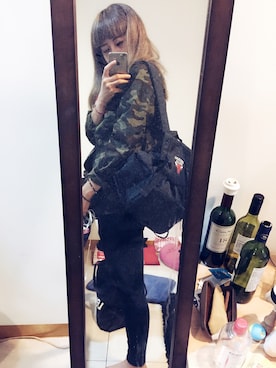 「NBA（エヌビーエー）のアイテム（バッグ）」を使った、洪佳さん（レディース・163cm）の夏コーディネート