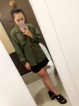 洪佳さん（レディース・163cm）の秋コーディネート