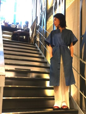 「C/MEO COLLECTIVE（カメオコレクティブ）のアイテム」を使った、yurina katsuraさん（レディース・165cm）の夏コーディネート