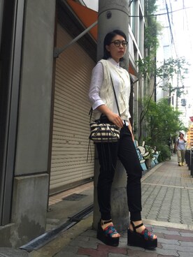 「GIVENCHY（ジバンシイ）のアイテム」を使った、yurina katsuraさん（レディース・165cm）の夏コーディネート