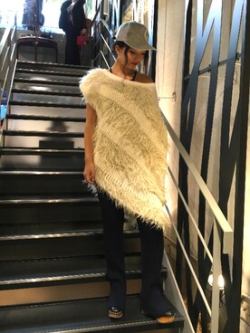 「stud.（スタッド）のアイテム（キャップ）」を使った、yurina katsuraさん（レディース・165cm）の秋コーディネート