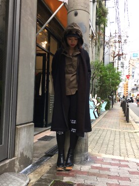「stud.（スタッド）のアイテム（キャップ）」を使った、yurina katsuraさん（レディース・165cm）の秋コーディネート