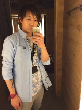 「UNKNOWN.（アンノウン）のアイテム（その他）」を使った、Jasonさん（メンズ・180cm）の春コーディネート