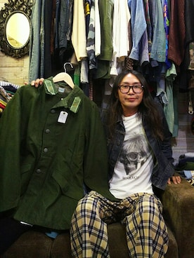 「アイテム（スラックス）」を使った、nobuyuki hayashiさん（メンズ・174cm）の秋コーディネート