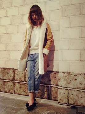 FUKUOKA STAFF4さん（レディース・163cm）の冬コーディネート