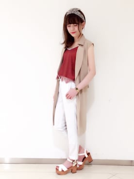 「archives（アルシーヴ）のアイテム（ジャケット/アウター）」を使った、akaneさん（レディース・162cm）の春コーディネート