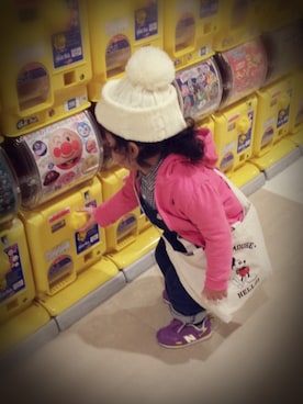 「スウェット×シャツ」｜のらん。さん（キッズ・90cm）の冬コーディネート