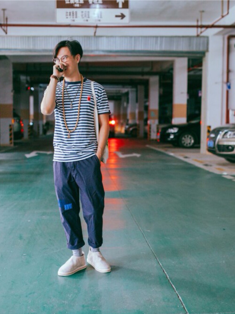 「daily look、summer、thread、BUTTERO」｜「THREADのアイテム（Tシャツ/カットソー、ブルー系）」を使った、Thread_Jamesさん（メンズ・170cm）の夏コーディネートの1枚目の写真