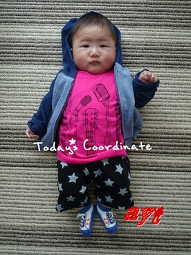 「マイク」｜aytさん（キッズ・60cm）の春コーディネート