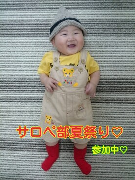 「サロペ部夏祭り♡」｜aytさん（キッズ・60cm）の夏コーディネート