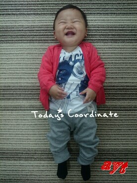 「スエット」｜aytさん（キッズ・70cm）の秋コーディネート