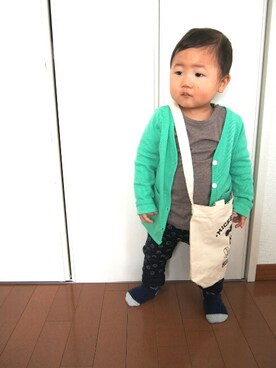 「ミッキーバッグ」｜aytさん（キッズ・70cm）の春コーディネート