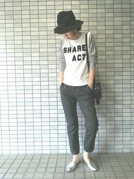 「アイテム（シューケア用品、シルバー系）」を使った、naoさん（レディース・166cm）の秋コーディネート