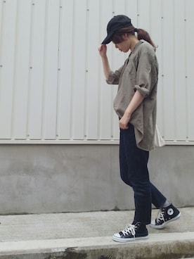 「TODAYFUL（トゥデイフル）のVintageトートバッグ（トートバッグ）」を使った、naoさん（レディース・166cm）の春コーディネート