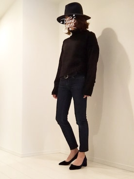 「rag & bone（ラグアンドボーン）のアイテム（帽子）」を使った、ミキさん（レディース・158cm）の秋コーディネート
